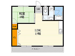 スタシア緑地公園 1LDKの間取図画像