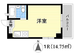 トレックビル ワンルームの間取図画像
