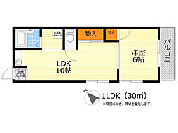 ガーデンプランツ 1LDKの間取図画像