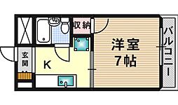 リリカルハウス 1Kの間取図画像