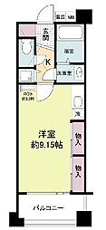 フォレステージュ江坂垂水町 ワンルームの間取図画像