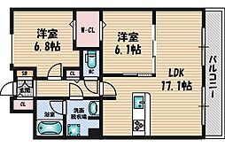 フェアリーガーデン 2LDKの間取図画像