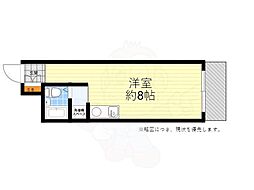 桂マンション ワンルームの間取図画像