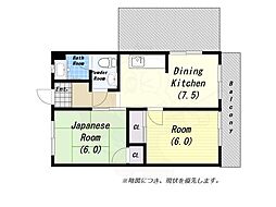 ハイツウエハラ 2DKの間取図画像