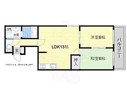 メゾンブロンシュ 2LDKの間取図画像