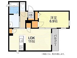 アベニール・コート緑地 1LDKの間取図画像