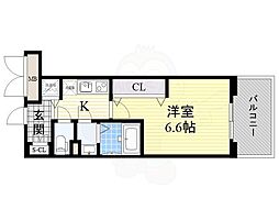 エアポートフロントASD 1Kの間取図画像