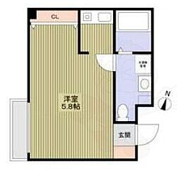 東千里OMパレス2 ワンルームの間取図画像