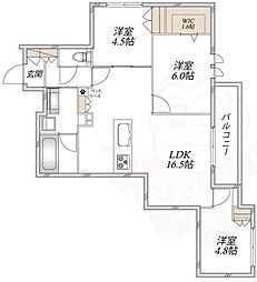 (仮称)吹田市千里山西6丁目へーベルメゾン 3LDKの間取図画像