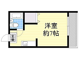ルネ山岸 ワンルームの間取図画像