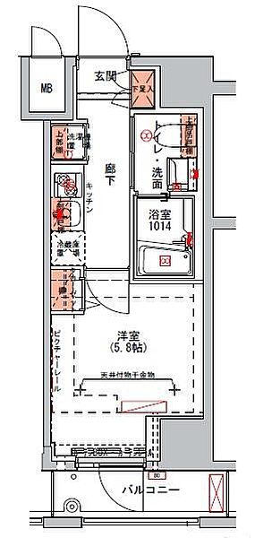 ハーモニーレジデンス山手大塚002 1404｜東京都豊島区北大塚2丁目(賃貸マンション1K・14階・21.02㎡)の写真 その2