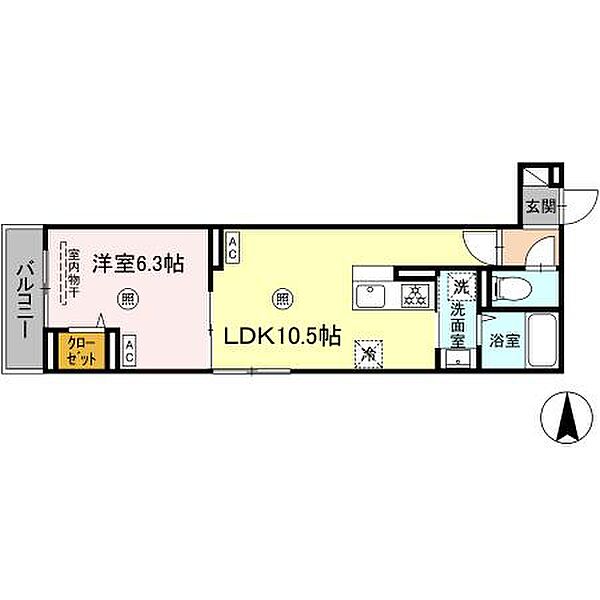 ルリアン千住緑町 201｜東京都足立区千住緑町3丁目(賃貸アパート1LDK・2階・38.05㎡)の写真 その1