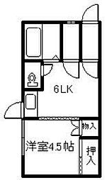 セラーノ1 1DKの間取図画像