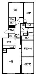 サーム旭町壱番舘 4LDKの間取図画像