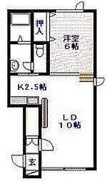 ウォーターリップ3 1LDKの間取図画像