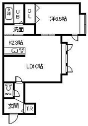 ニューエスパニア10 1LDKの間取図画像