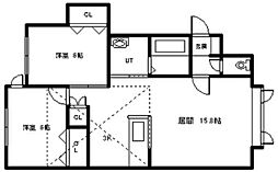 FirstStar上富良野 2LDKの間取図画像