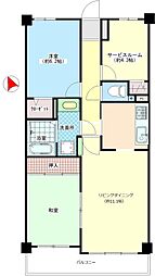 ライオンズステーションプラザ西船橋 2SLDKの間取図画像