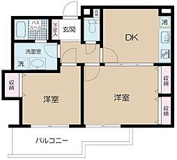 スカイヒル荻窪 2DKの間取図画像