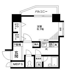 日神パレステージ三軒茶屋2 1Kの間取図画像