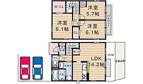 武庫之荘戸建貸家 C棟  ｜ 兵庫県尼崎市武庫之荘４丁目25番11号（賃貸一戸建3LDK・1階・79.48㎡） その2