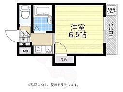 松本ハイツ 1Kの間取図画像