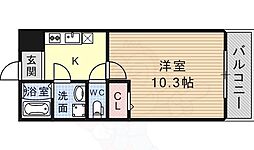 エクセルコート 1Kの間取図画像