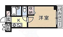 ローズコーポ阪神尼崎 1Kの間取図画像