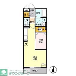 つくばエクスプレス 八潮駅 バス6分 小作田児童公園入口下車 徒歩5分の賃貸アパート 1階1LDKの間取り