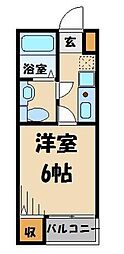 東武伊勢崎線 せんげん台駅 徒歩3分の賃貸アパート 1階1Kの間取り