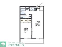 レオパレスみゆき 1LDKの間取図画像