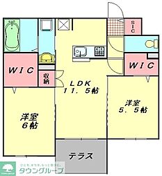 パレットコートM 2LDKの間取図画像