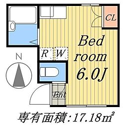 テラスハウス西新井 ワンルームの間取図画像