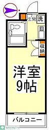 グリーンヒルズ ワンルームの間取図画像