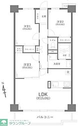 ピエール草加 3LDKの間取図画像