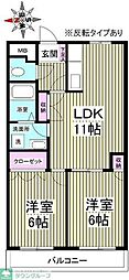 goody3 2LDKの間取図画像