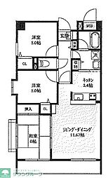 プラチド 3LDKの間取図画像