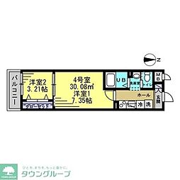 エスタディオ草加 2Kの間取図画像