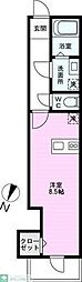 越谷市千間台西4丁目アパート ワンルームの間取図画像