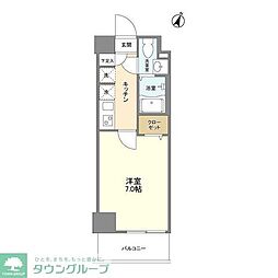 アルファコート西川口26 1Kの間取図画像