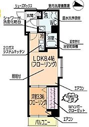 アルファコート西川口22 1Kの間取図画像