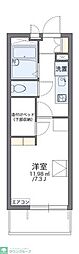 レオパレスフラワーコート 1Kの間取図画像