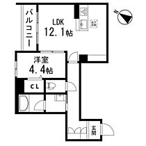 レィディアンス本町 103 ｜ 宮城県仙台市青葉区本町2丁目（賃貸マンション1LDK・1階・44.22㎡） その2