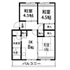 仙台中山団地4号棟2階5.2万円