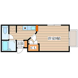 エクセレント南吉成五番館 1Kの間取図画像