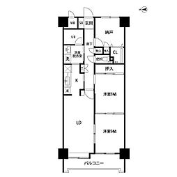 ロイヤルヒルズ東仙台 11階3LDKの間取り