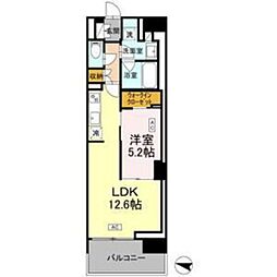 ロイヤルパークス仙台青葉通 1LDKの間取図画像
