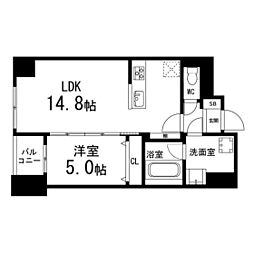 ルアーナ・エール・レジデンス仙台 1LDKの間取図画像