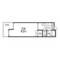 collina 1Kの間取図画像