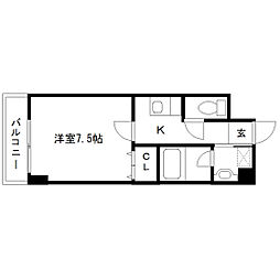 ハイツよつば 1Kの間取図画像